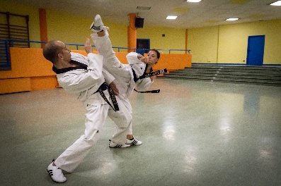 allenamento di taekwondo
